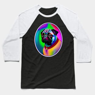 Pug in Living Color Baseball T-Shirt